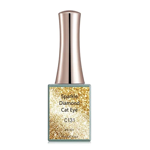 CANNI 16ml Gel Nail Polish - Shining Color, Sparkle Diamond Cat Eye Gel for UV & LED Soak Off (C131) - Perfect for Manicures, Pedicures & Nail Art Designs