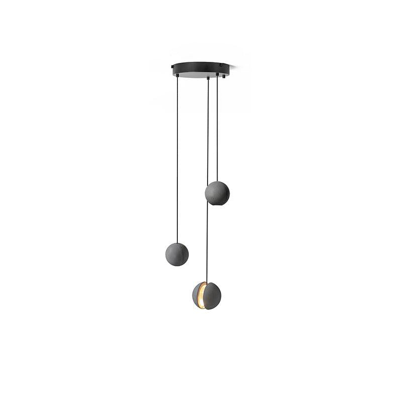 Moon Concrete Pendant Light - Modern Industrial Ceiling Lighting Fixture for Dining Room, Kitchen Island & Bedroom Decor