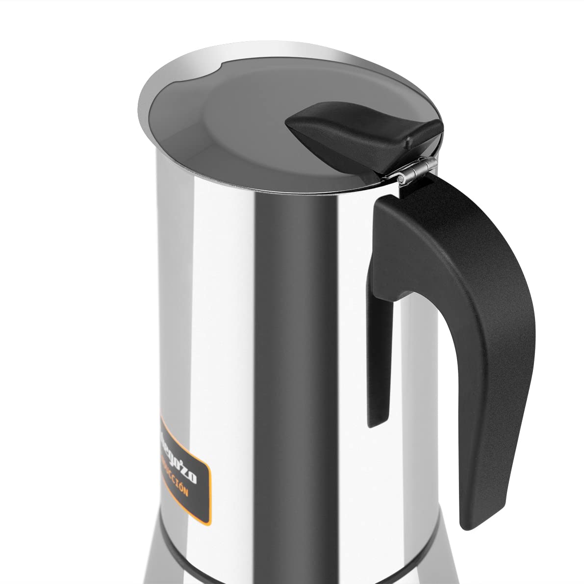 Orbegozo KFI 1260 Italian Coffee Maker - 12 Cup Stainless Steel Stovetop Espresso Machine with Safety Valve & Handle - Perfect for Home, Office & Camping Brewing