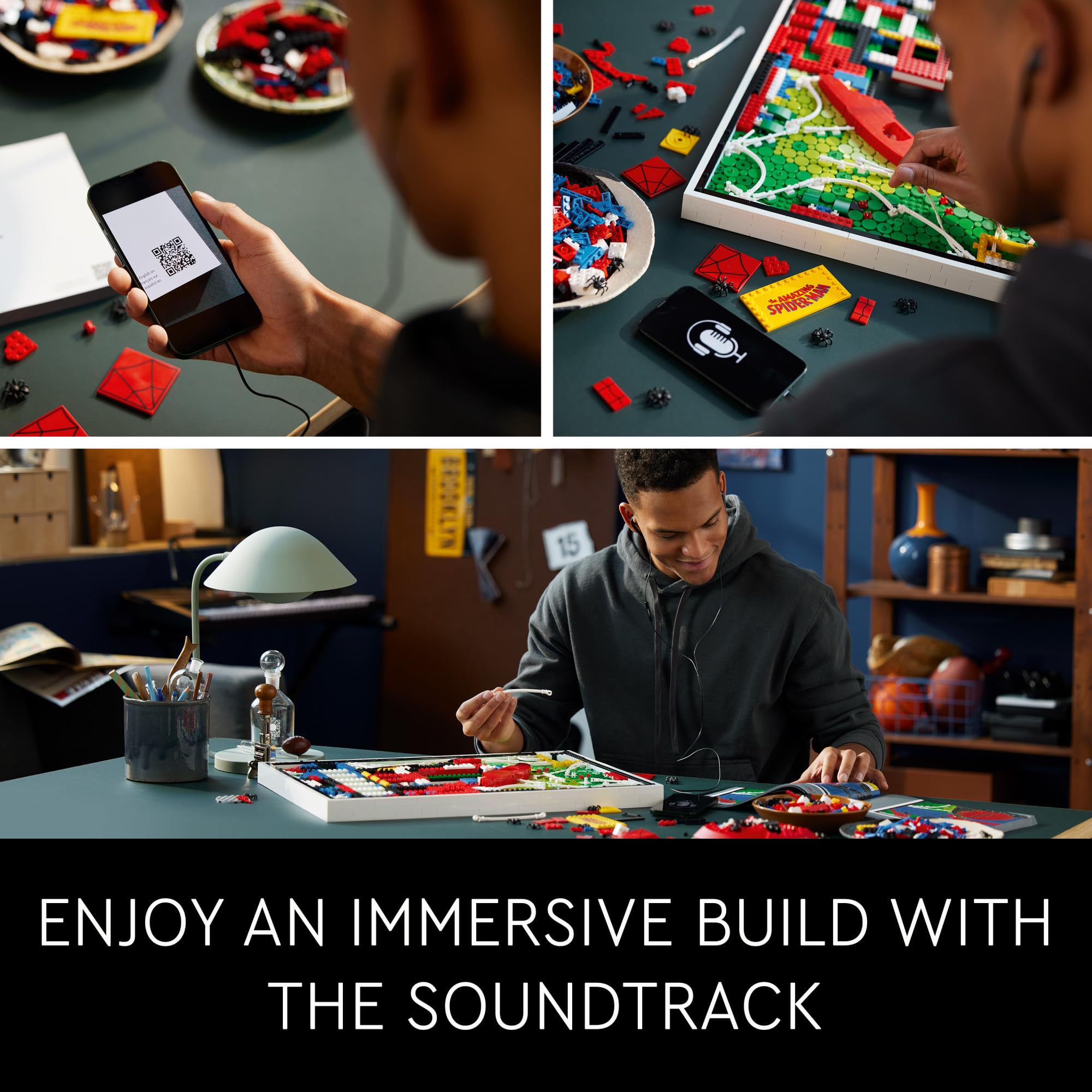 LEGO Art The Amazing Spider-Man 31209 Building Kit - DIY Superhero Wall Decor for Adults & Teens | Nostalgic Marvel Collectible | Perfect for Home Display, Back to School Gifts & Spider-Man Fans' Rooms