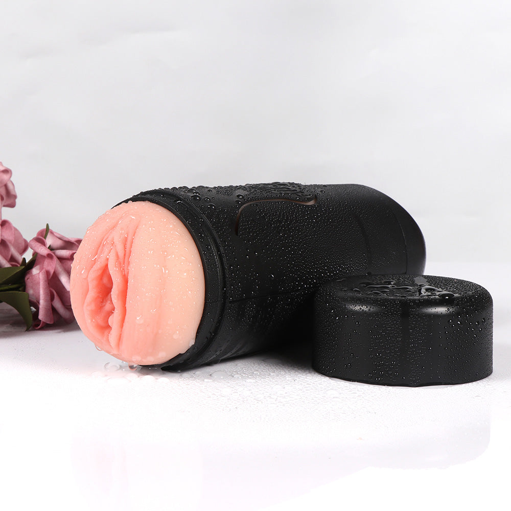 Squeezable Moaning Vibrating Vaginal Masturbator - Realistic Fanny Cup for Women - Perfect for Solo Play & Couples Fun