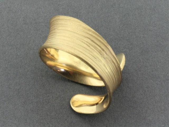 Concave Spiral Band Ring - Gold Over Silver Jewelry for Women | Perfect for Weddings, Parties & Everyday Wear