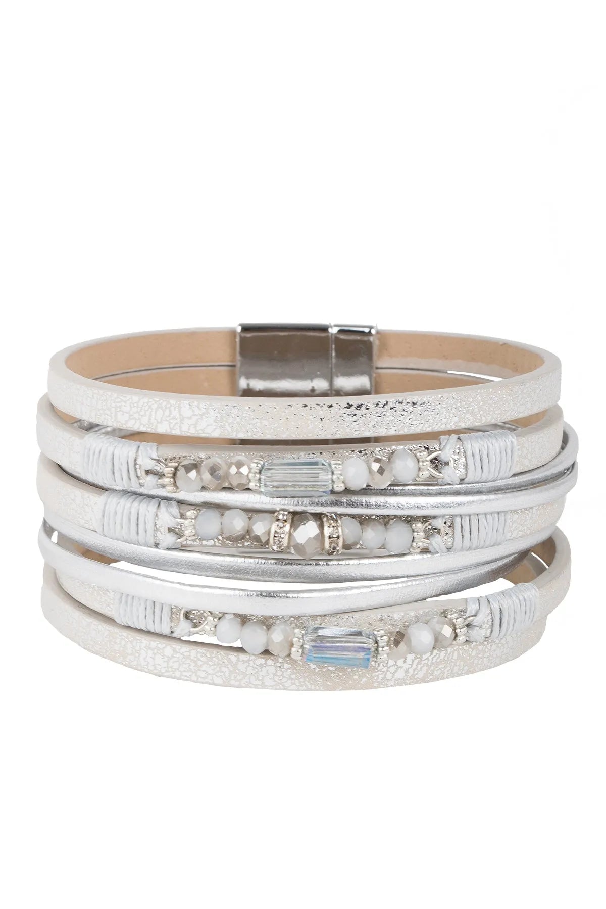 Allium Multi-Layered Genuine Leather Bracelet for Women - Stylish Stackable Bracelets for Everyday Wear & Boho Fashion