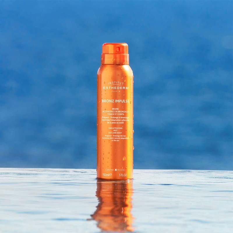 Institut Esthederm Bronz Impulse Tan Activating Mist for Face and Body - Achieve a Natural Sun-Kissed Glow for Beach, Pool & Vacation