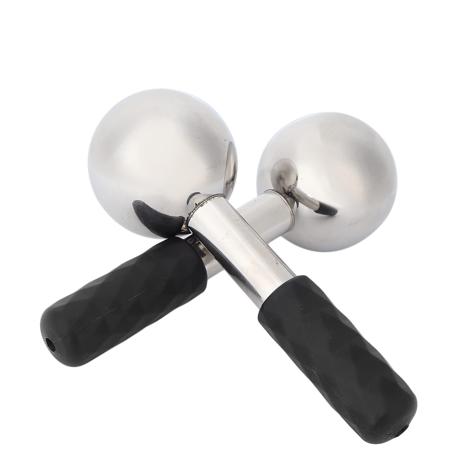Stainless Steel Facial Ice Globes - Cooling Face Roller for Puffiness & Wrinkles Relief | Skin Care Massage Tool for Dark Circles, Inflammation | Perfect for Morning Routine & Post-Workout Recovery