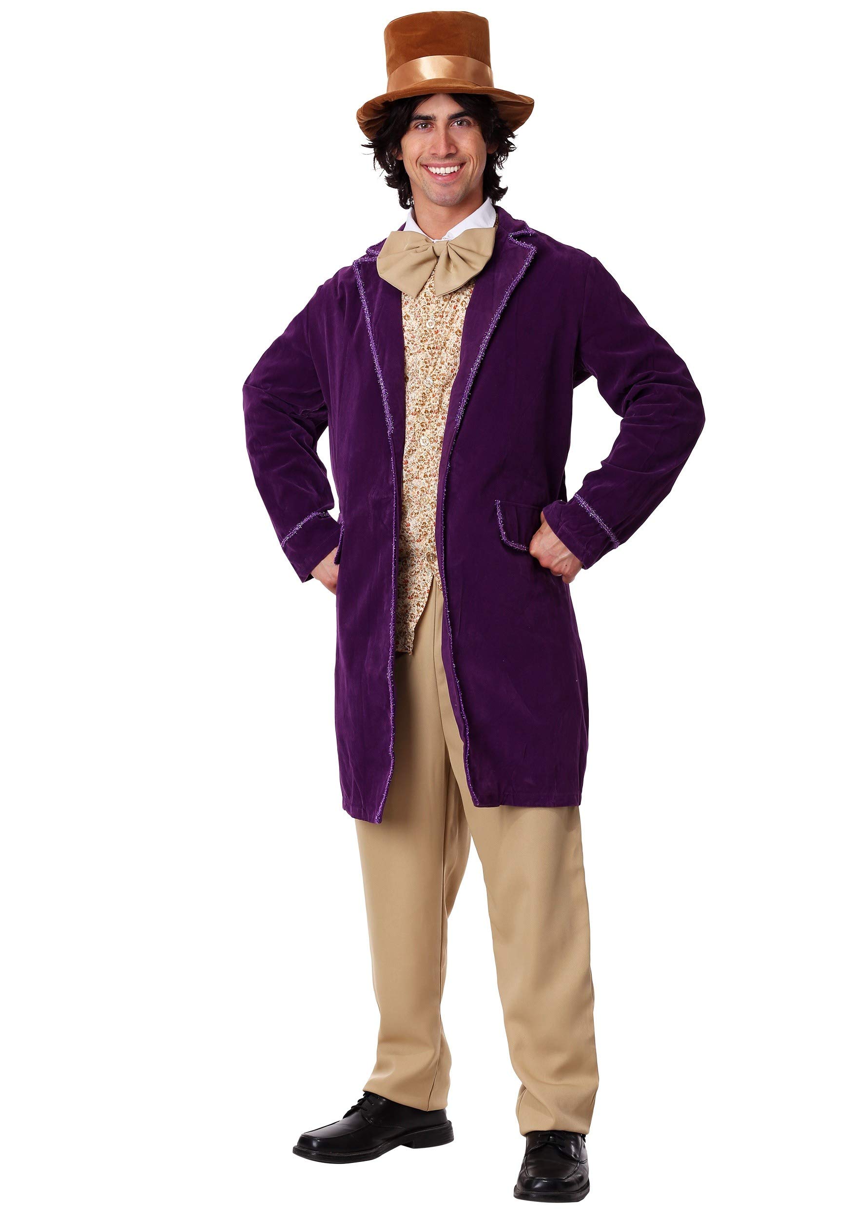 Purple Velour Jacket Costume for Men - Adult Candy Man Cosplay Outfit | Large Size | Perfect for Halloween, Cosplay & Themed Parties