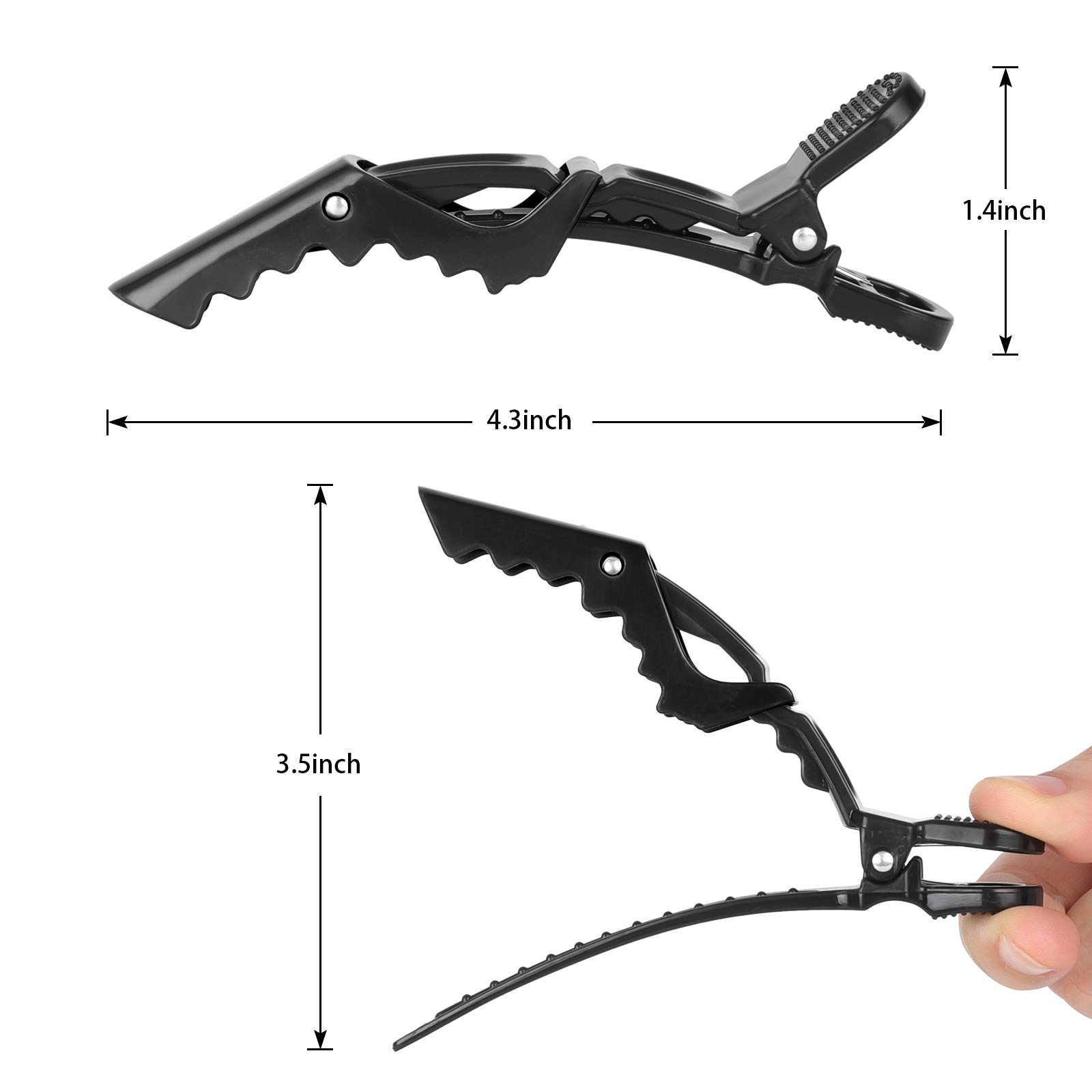 Professional Rat Tail & Parting Combs with Styling Clips - 3 Metal Teasing Combs & 7 Sectioning Hair Clips for Braids, Weaves & Hairstyling - Perfect for Salon, Home & DIY Hairdressing