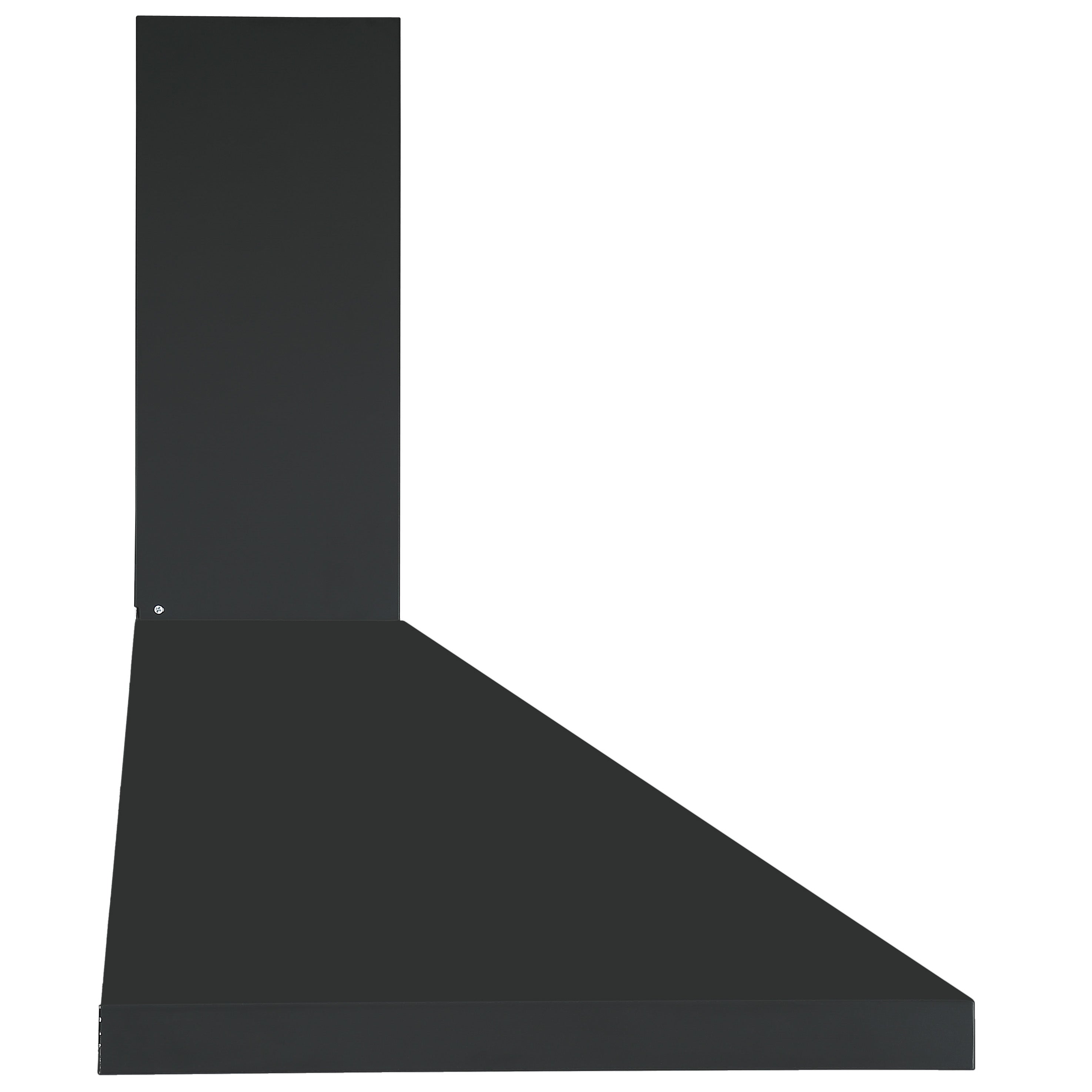 Ancona 30 Inch Convertible Wall Mounted Pyramid Range Hood in Matte Black - Powerful Kitchen Ventilation for Gas Stoves & Cooking Areas