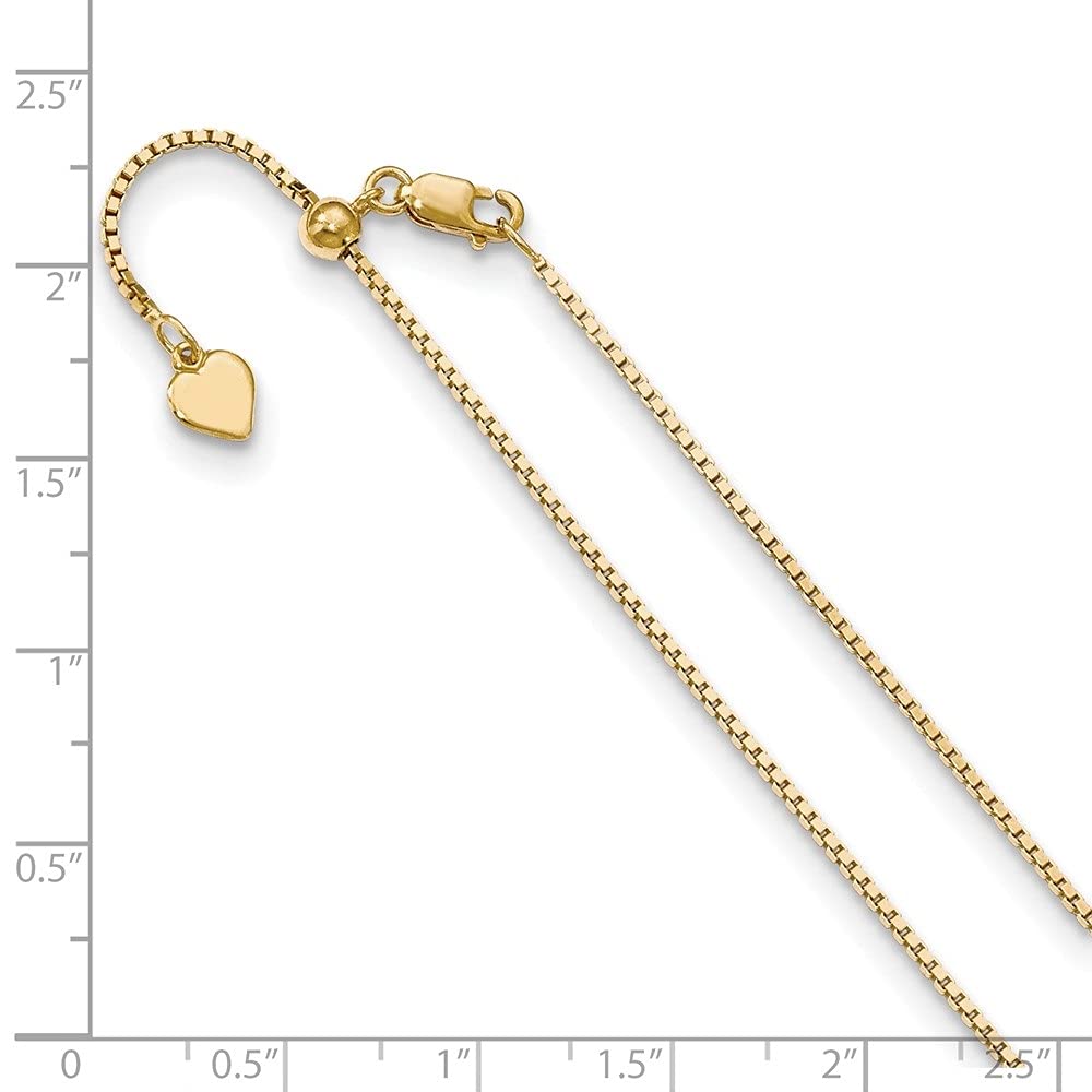 925 Sterling Silver Gold-Plated Adjustable 1.1mm Box Chain Necklace for Women & Men - Dainty Layering, Everyday Wear, Gift Giving