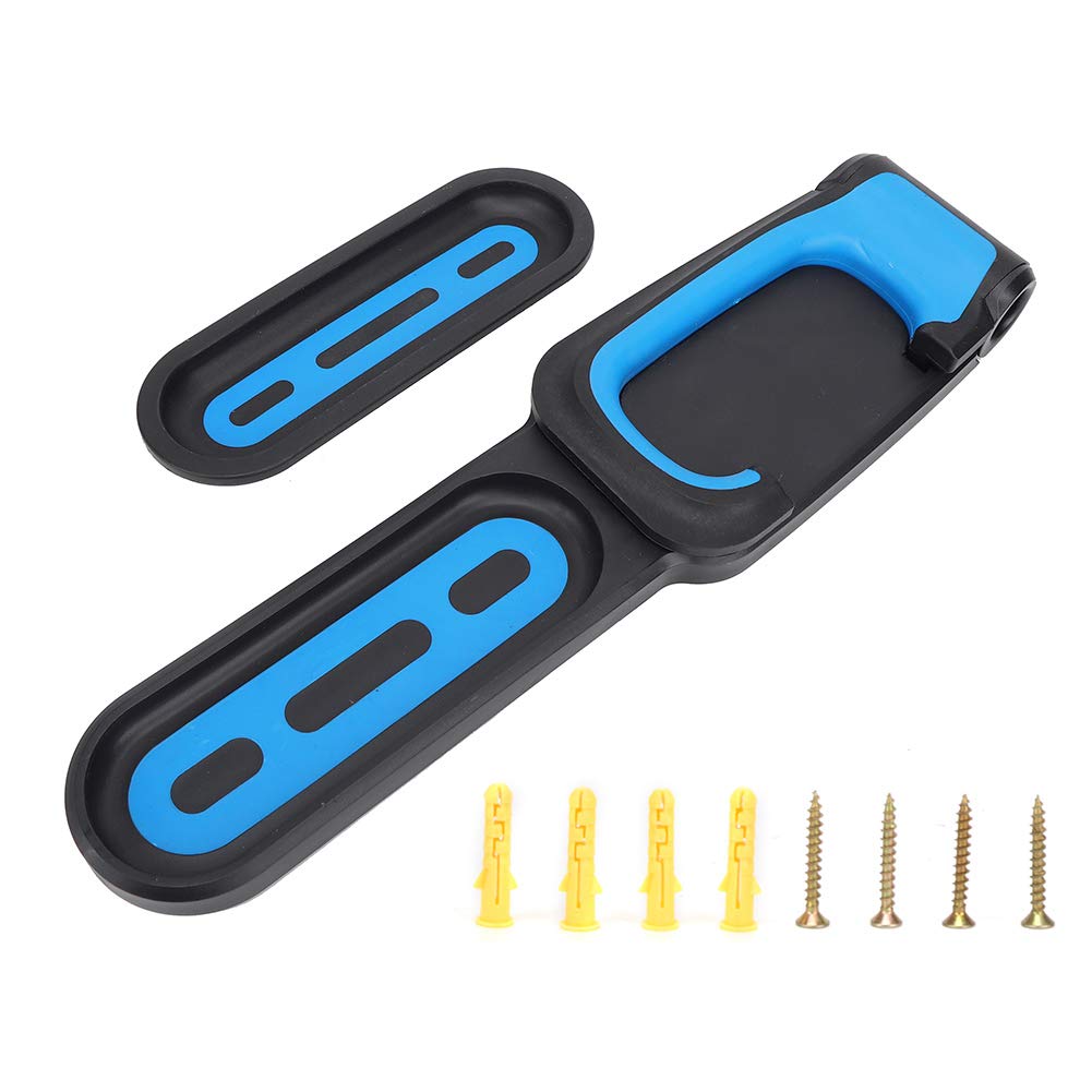 **ABS Bike Wall Mount Hook - Heavy Duty Bike Storage Rack Hanger for Mountain & Road Bikes - Space Saving Bike Parking Solution for Garage, Home, or Apartment (Black/Blue)**