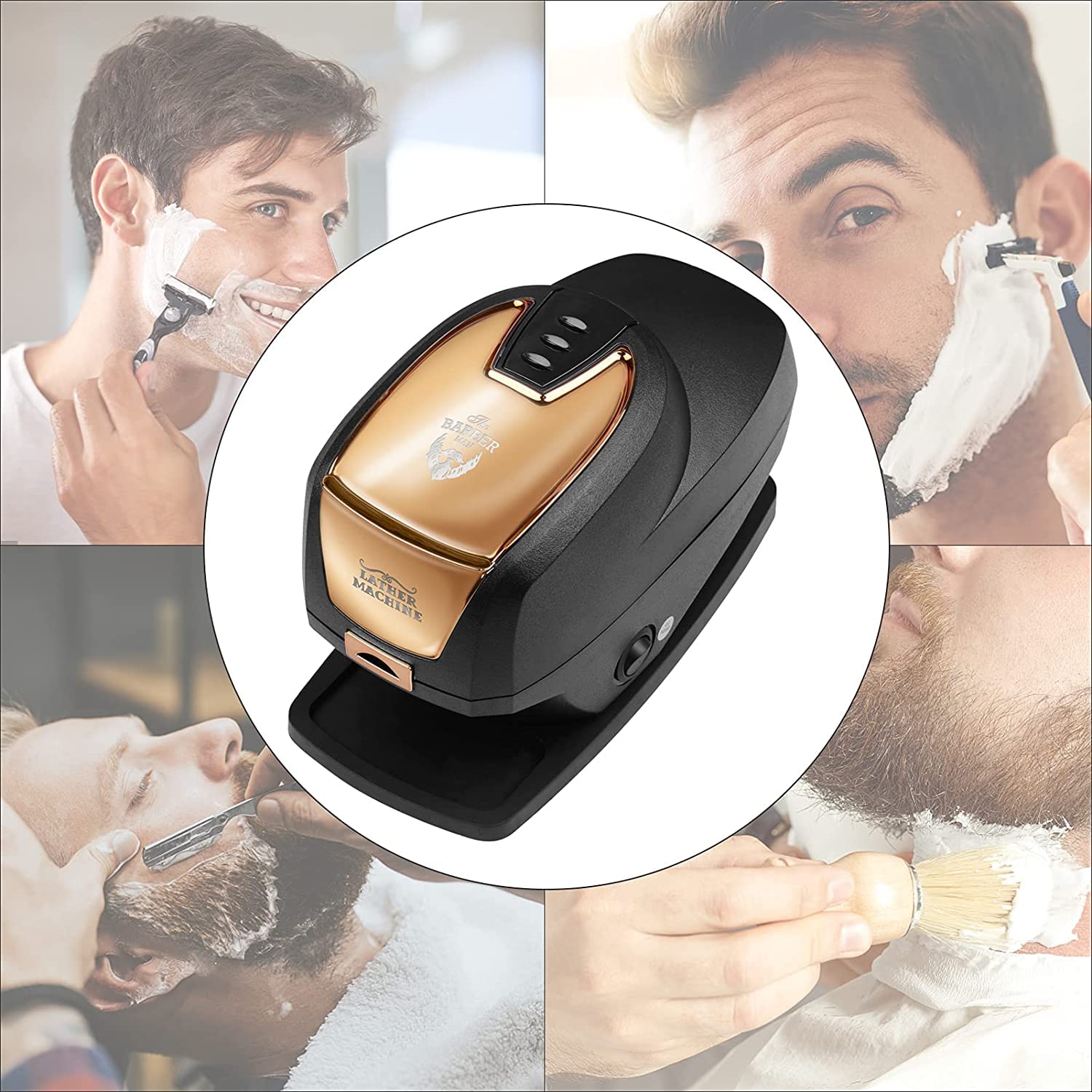 Professional Hot Lather Machine for Shaving - Barber Shaving Cream Heater & Foam Warmer - Perfect Gift for Men, Husband & Grooming Enthusiasts (Black) | Ideal for Home Barber Kits, Salon Use & Luxury Shaving Experience
