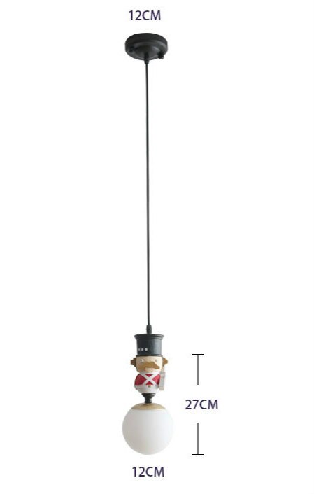 Kids Room Soldiers Pendant Lighting - Military Theme Ceiling Light for Boys Bedroom, Nursery & Playroom Decor