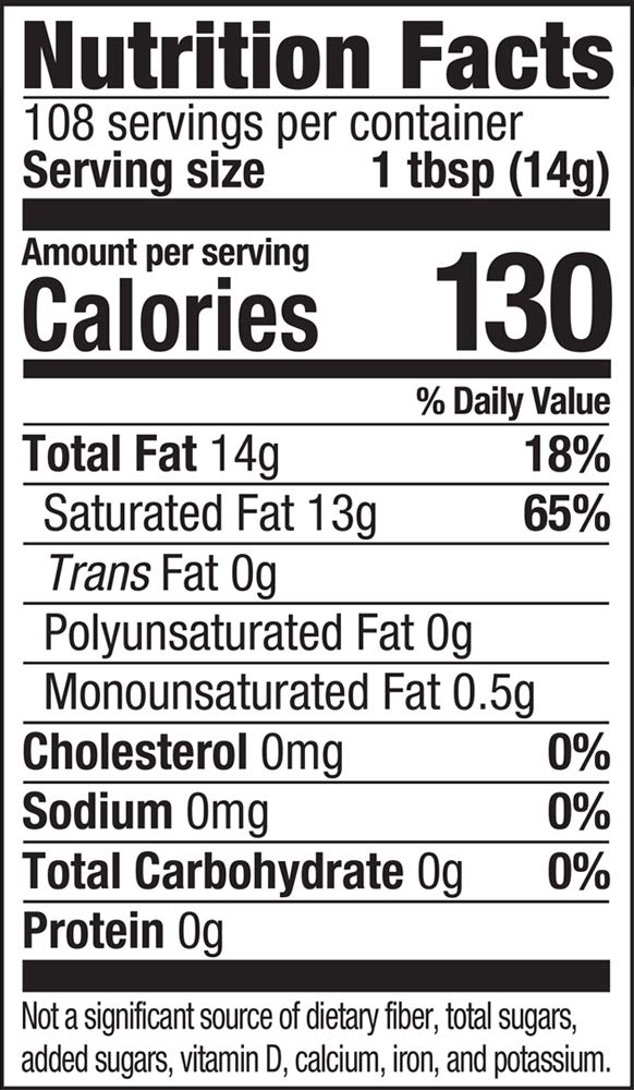 Happy Belly Organic Virgin Coconut Oil, Unrefined, Cold-Pressed, 54 fl oz (1 Pack) - Perfect for Cooking, Baking, Skin & Hair Care, Keto & Paleo Diets