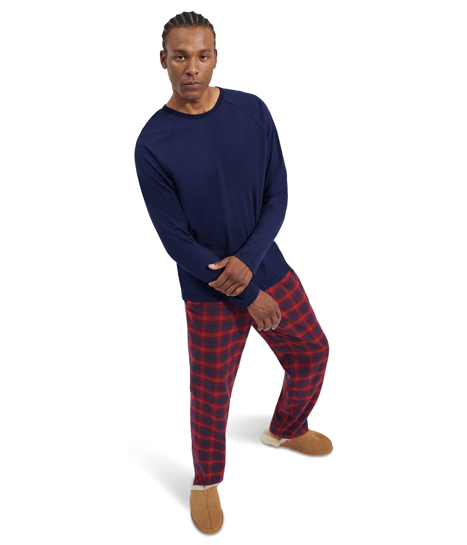UGG Men's Steiner Pajama Set - Soft Fleece Lounge Wear with Gift Box - Perfect for Christmas Gifts, Cozy Winter Nights & Relaxing at Home