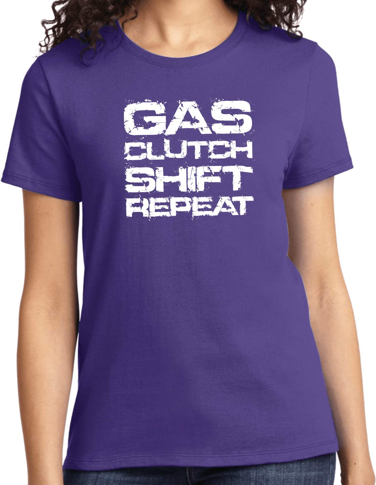 Ladies Gas Clutch Shift T-Shirt - Stylish Casual Wear