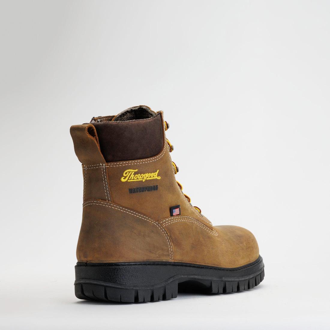 Genesis Series 6 Nano Toe Waterproof Work Boots for Men - Chestnut Brown Safety Shoes for Construction, Hiking & Outdoor Work