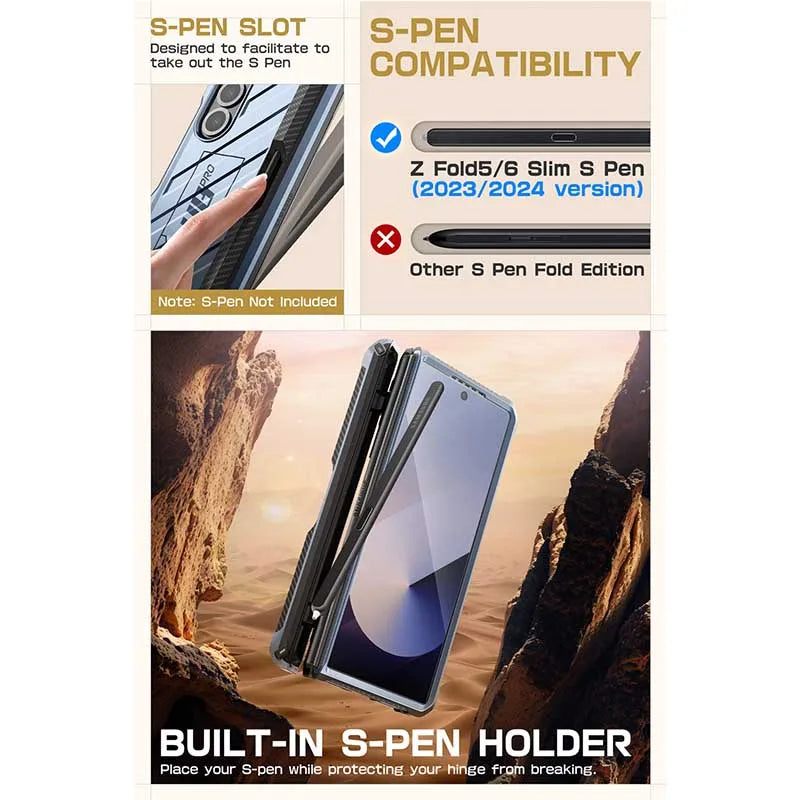 SUPCASE Unicorn Beetle Pro Rugged Case for Samsung Galaxy Z Fold 6 - Shockproof Protective Cover with Built-in Screen Protector | Perfect for Outdoor, Work & Travel Use