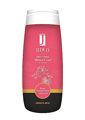 JIDEN Brightening Shower Gel 280ml - Vitamin C & Niacinamide Body Wash for Glowing Skin, Hydrating & Gentle Cleansing - Perfect for Daily Use & Post-Workout Refreshment