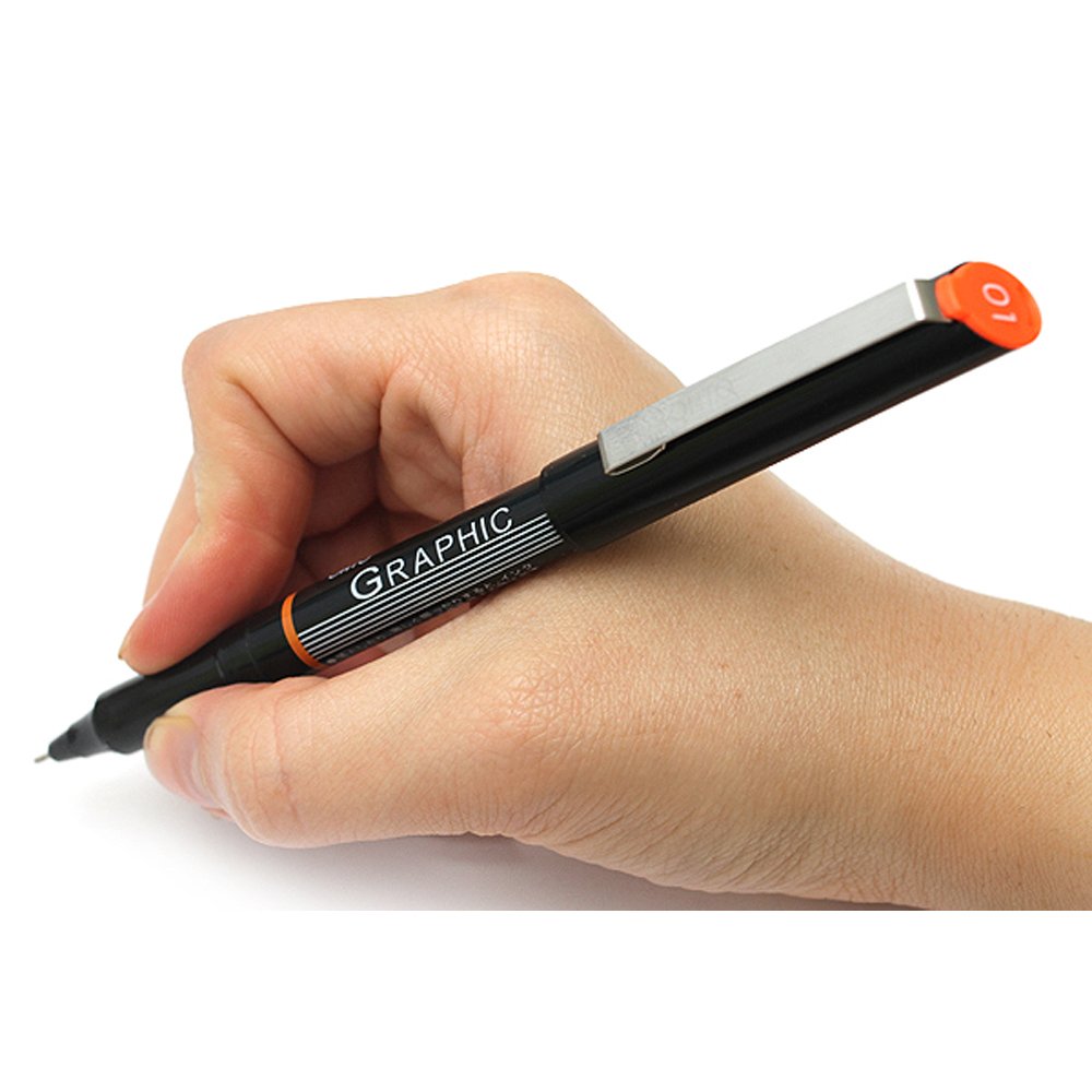 OHTO Graphic Liner Needle Point Drawing Pen - Fine Tip 0.3mm for Sketching, Illustration & Calligraphy - Black Ink (CFR-150GL01) - Perfect for Artists, Designers & Craft Projects