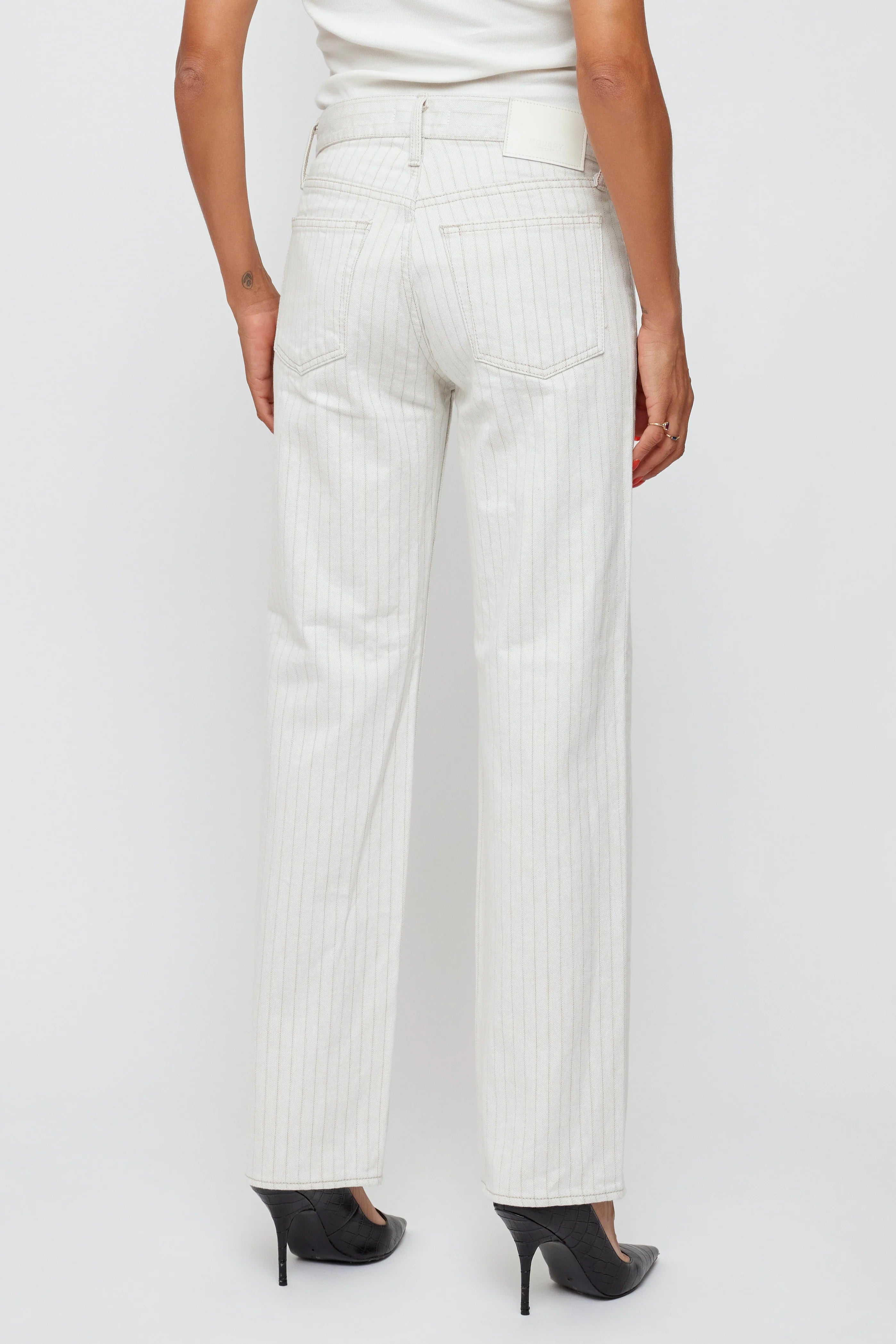 Elmora Low Rise Straight Leg Jeans for Women - Mix White Wash | Comfortable & Stylish for Casual Wear, Office & Outings