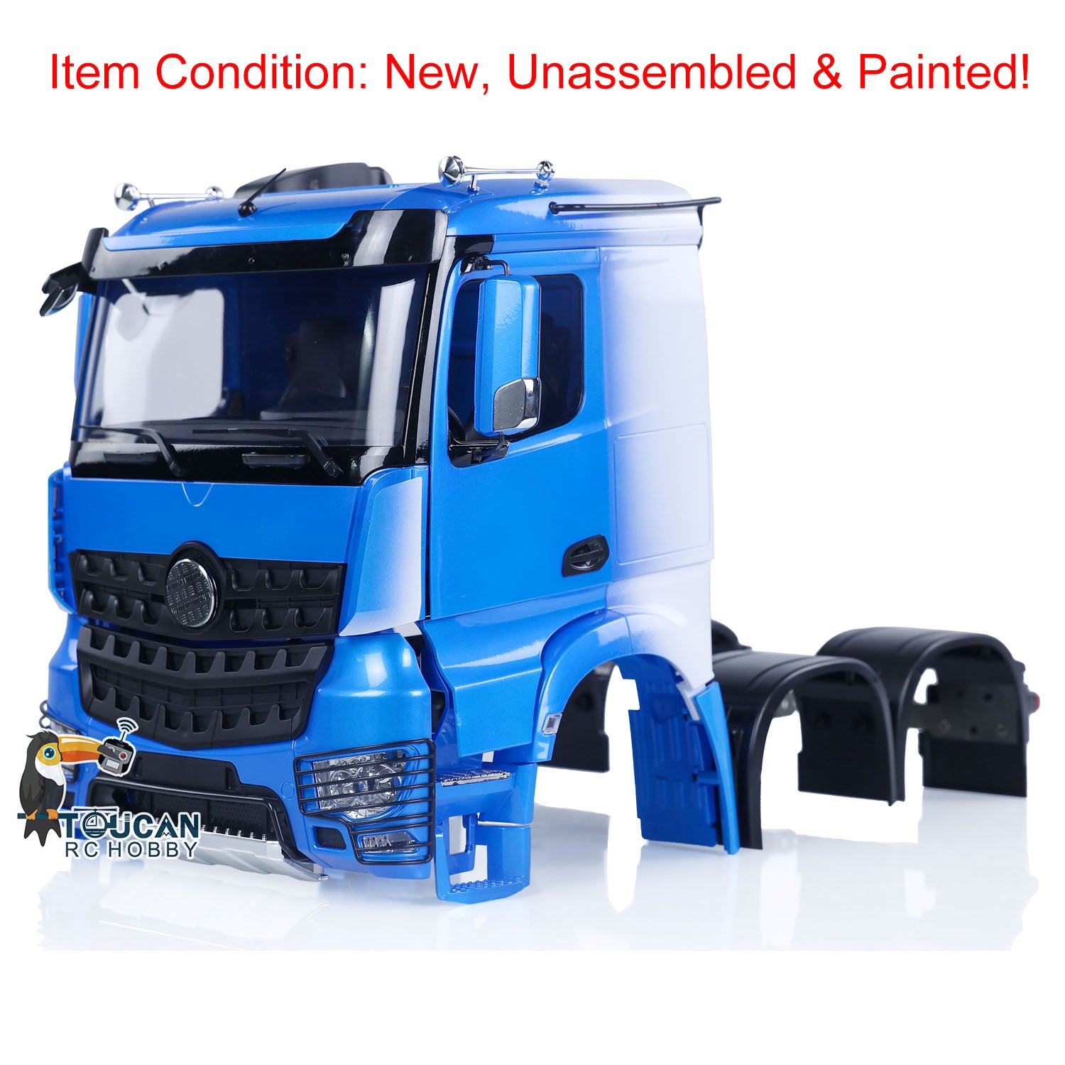 1/14 Scale Plastic Painted Cabin Body Shell Set for 6x6 RC Tractor Truck | Compatible with 6X4 Electric Radio Controlled Vehicles | Hobby Model K3363 Kit | Perfect for Off-Road Racing and DIY RC Car Projects