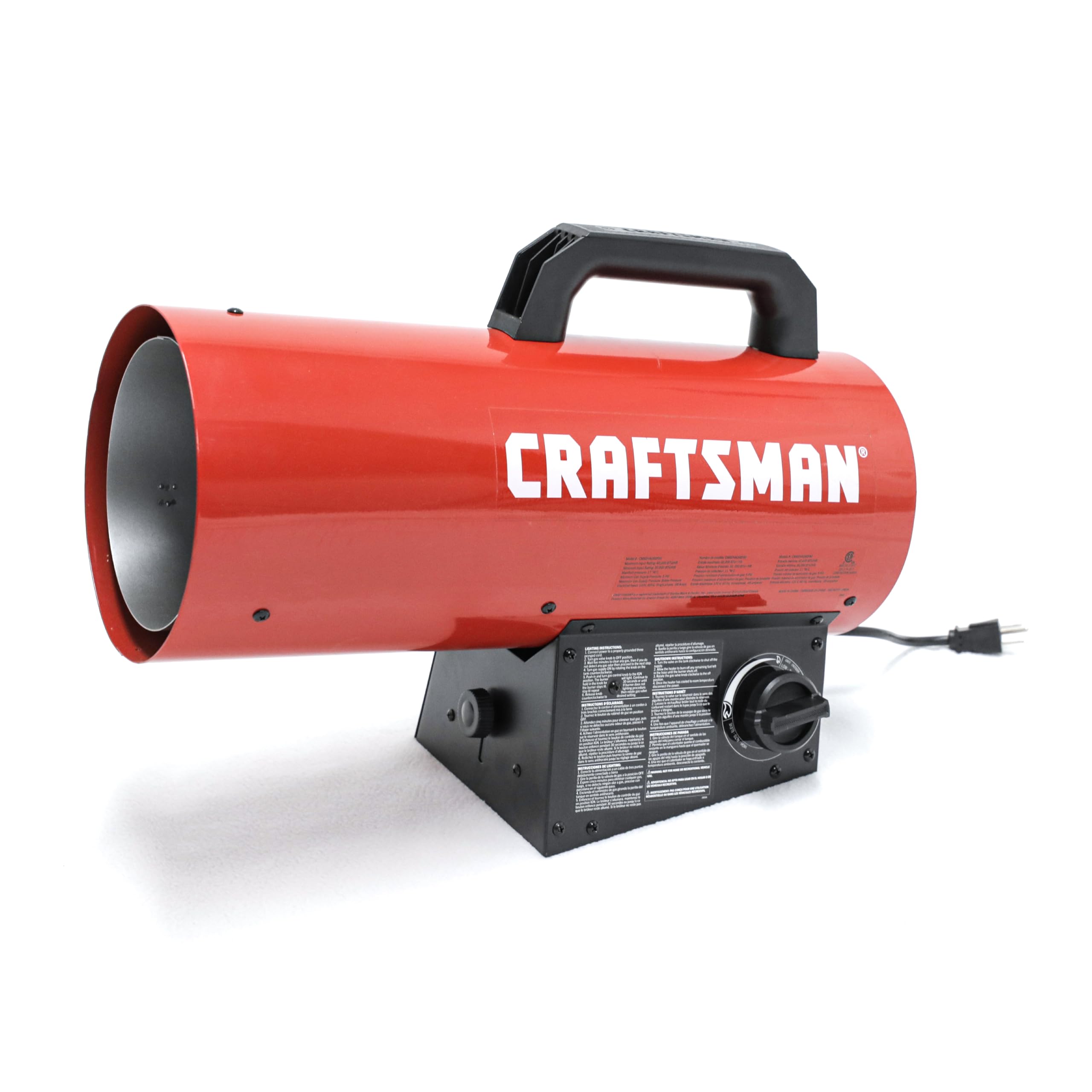 Craftsman 60,000 BTU Portable Propane Forced Air Heater for Construction Sites, Garages, Workshops & Outdoor Use - Heavy Duty Job Site Heating Solution
