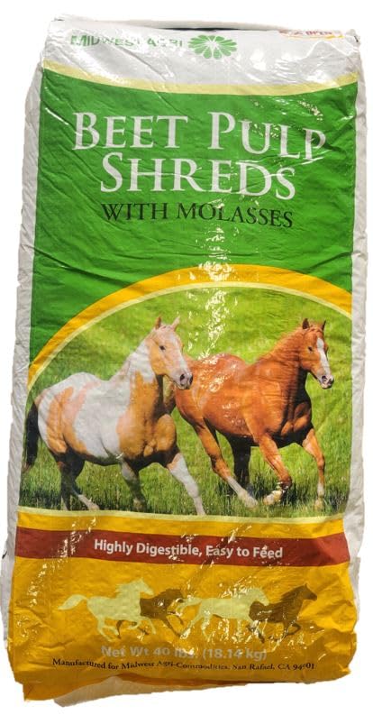 Premium Shredded Beet Pulp with Molasses for Livestock Feed - High Fiber Digestive Aid for Horses, Cows & Goats - 30 lb Bag - Midwest Agri Product by Ernst Grain & Livestock | Ideal for Winter Feeding & Digestive Health Support