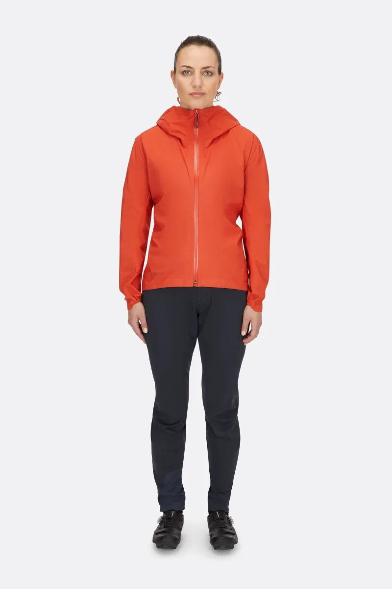 Waterproof Women's Biking Jacket - Cinder Downpour Light Cycling Raincoat for Outdoor Sports & Commuting | QWH 86