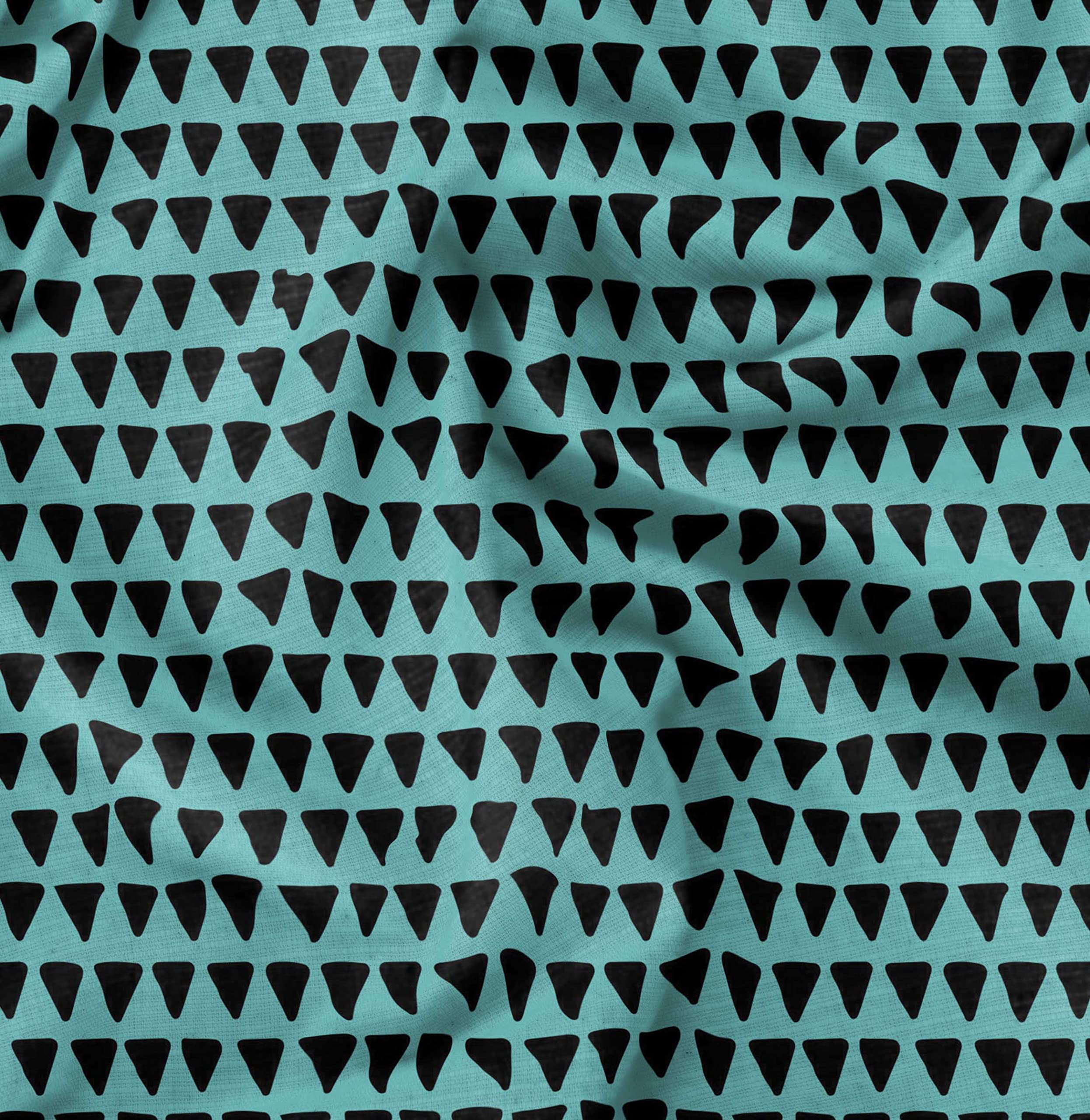 Soimoi Moss Green Georgette Fabric by The Yard - 42 Inch Wide Geometric Triangle Print Fabric for DIY Crafts, Dresses, and Home Decor - Soft & Chic Material for Sewing Projects