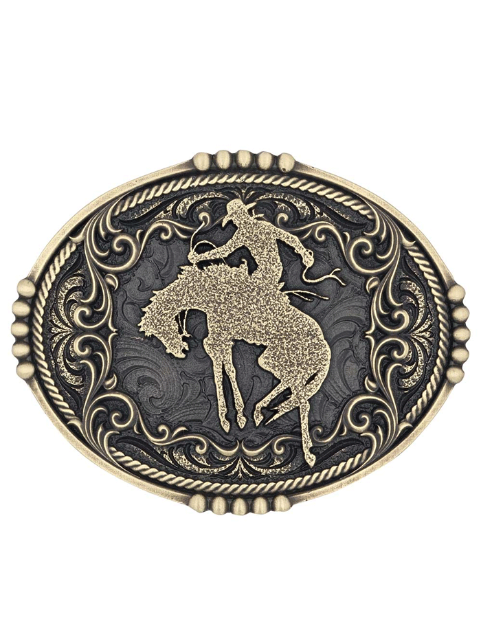 Montana Silversmiths A950 Bucking Bronc Western Belt Buckle - Bronze Finish for Cowboy Rodeo & Country Style Fashion