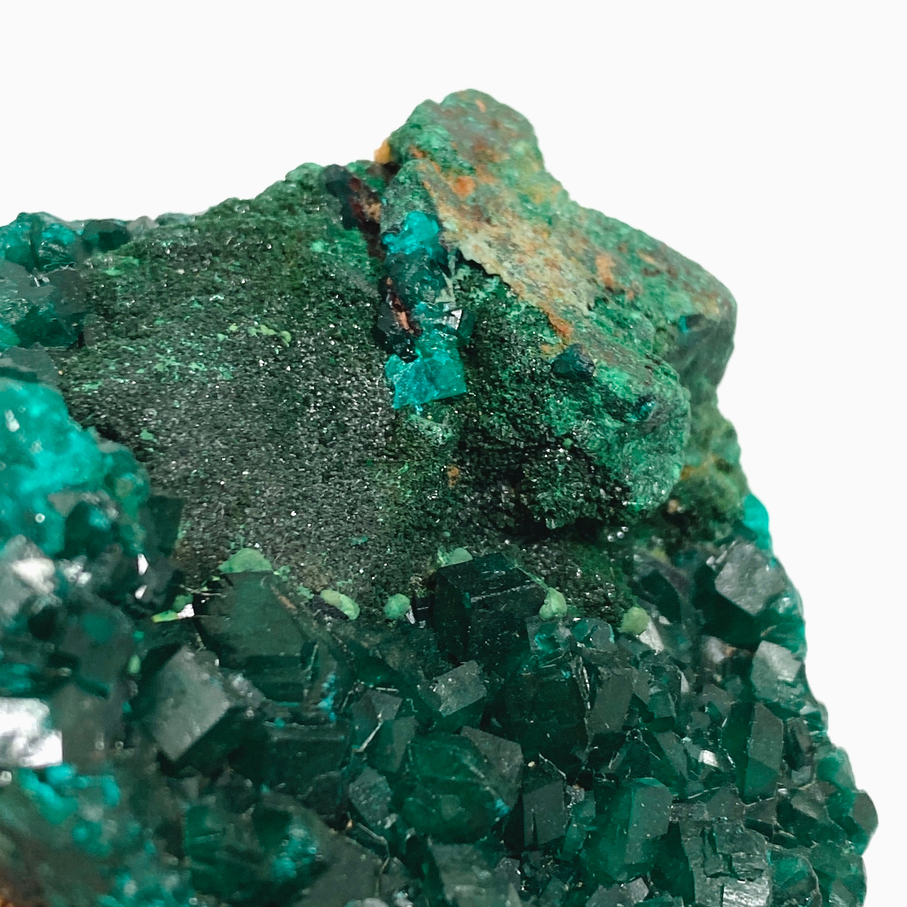 Natural Dioptase and Malachite Crystal Specimen from Congo CR3743 - Rare Mineral Collection for Healing, Meditation & Home Decor