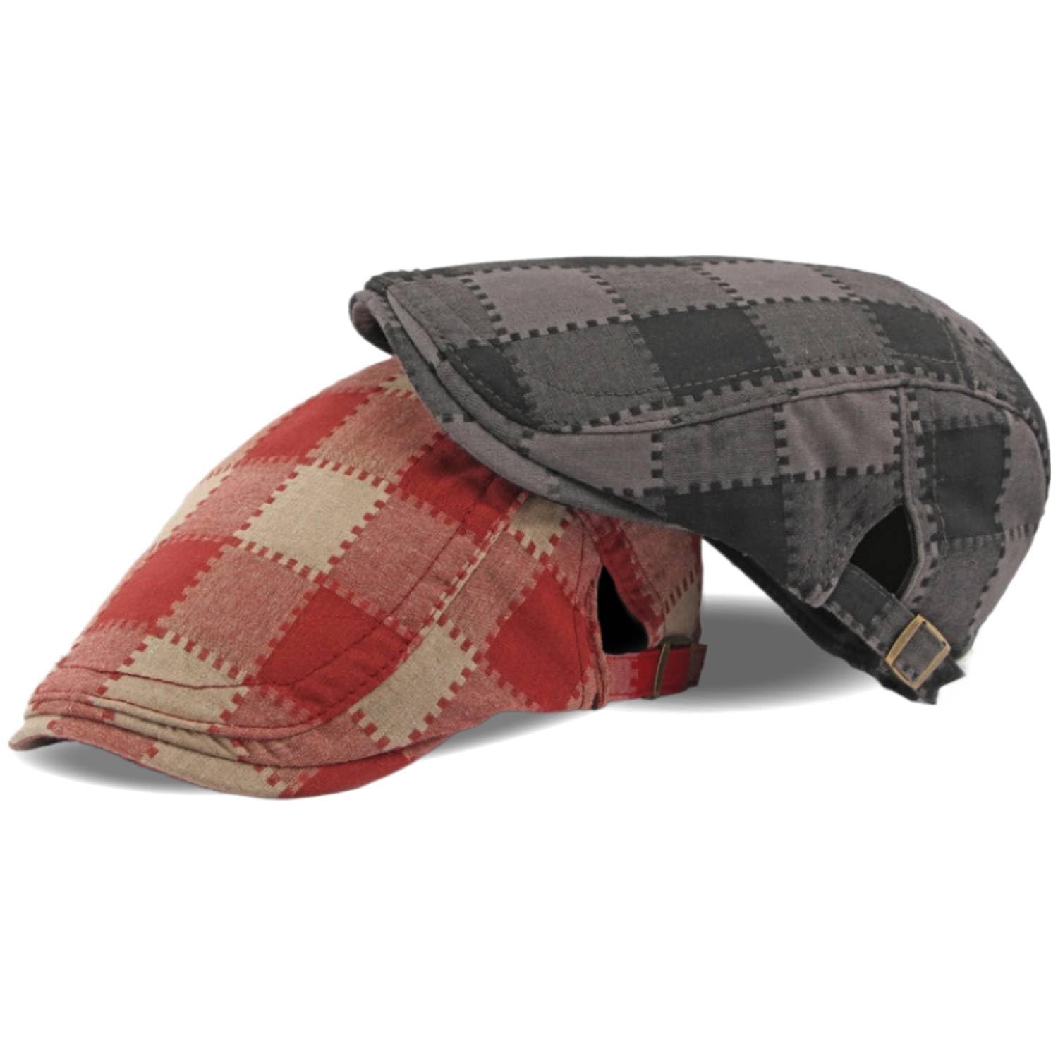 **Men's Newsboy Cap - Ivy Cabbie Hunting Military Hat with Camouflage Design - Peaked Flat Driving Cap for Golf, Outdoor & Casual Wear**