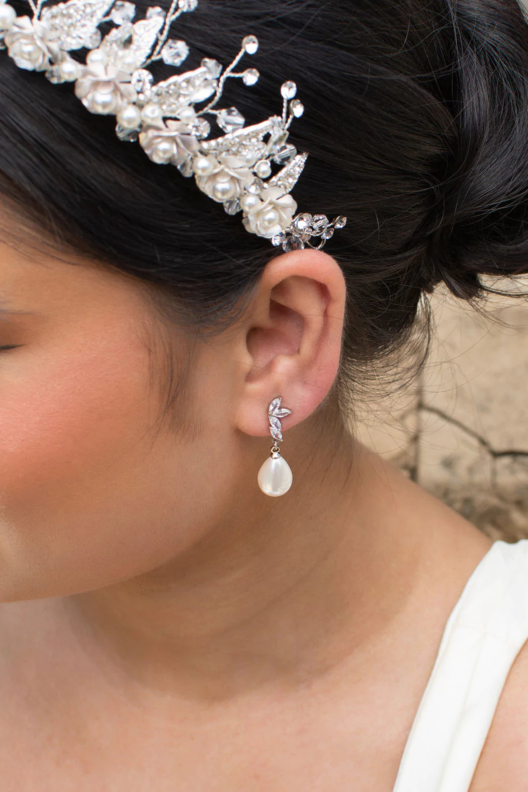 Sadie Pearl Earrings for Women - Elegant Freshwater Pearl Stud Earrings - Perfect for Weddings, Parties & Everyday Wear