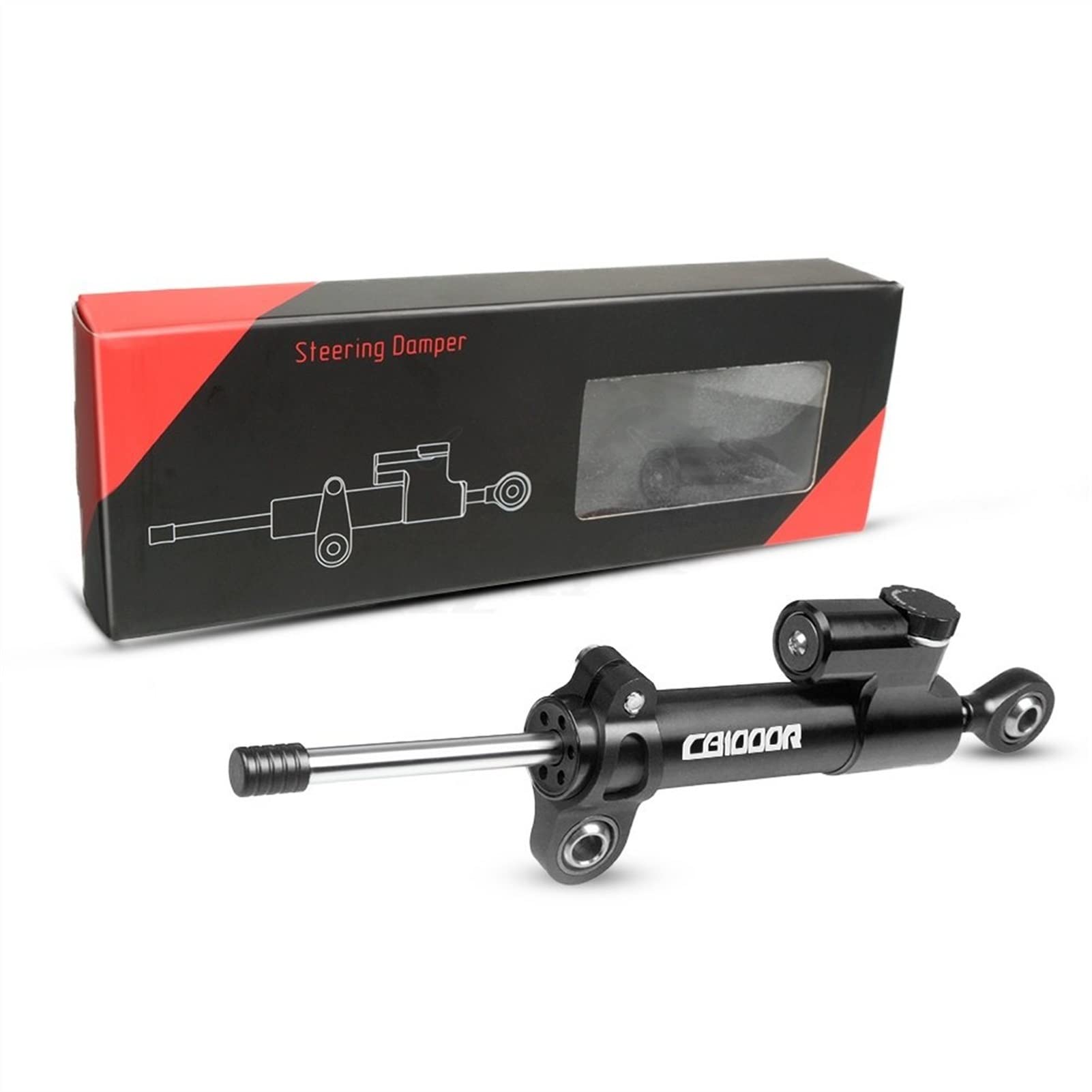 XJSM Black Motorcycle Steering Stabilizer Damper for Honda CB1000R (2008-2020) - Enhances Safety & Control for Street Riding, Touring & Performance Bikes