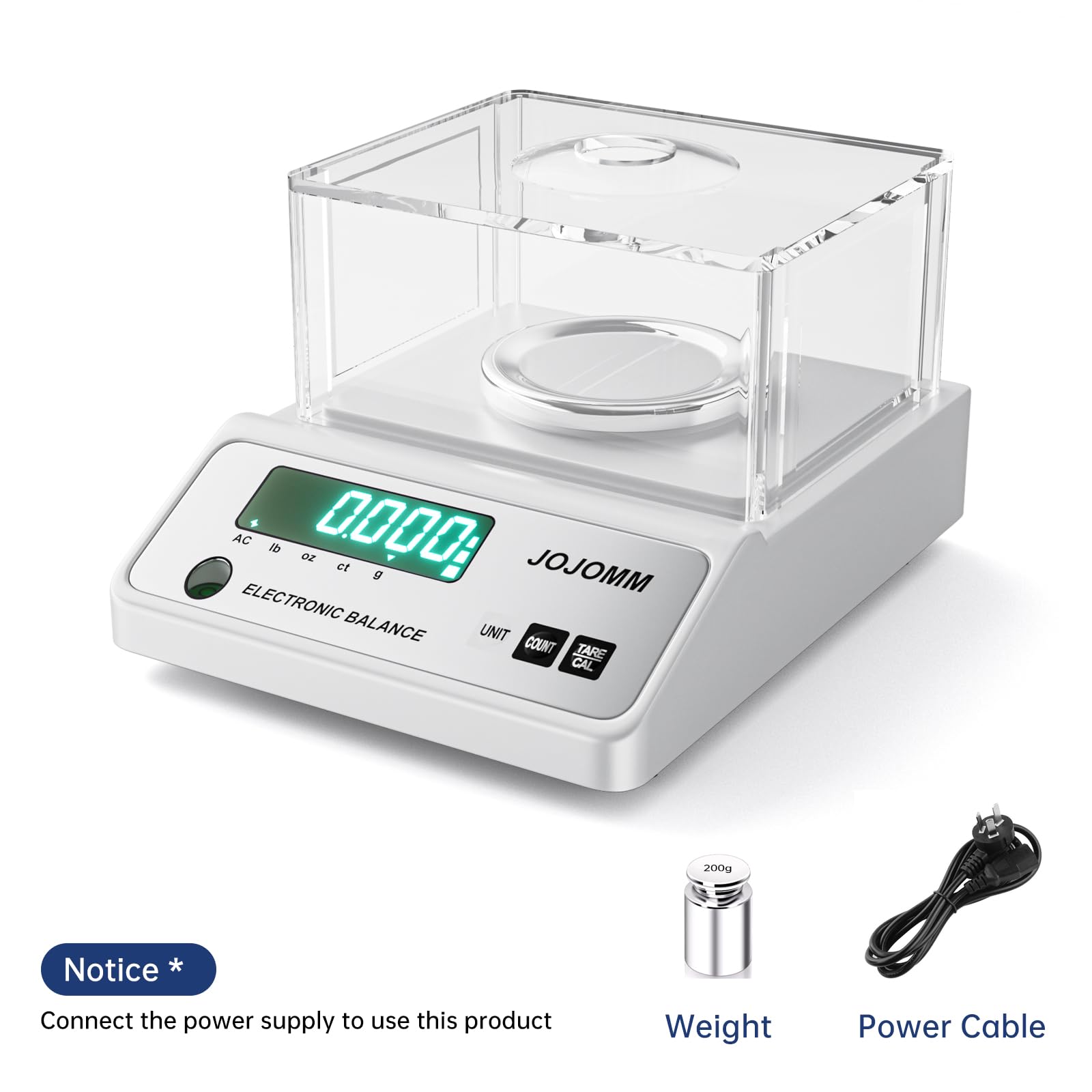 500g x 0.001g High Precision Digital Analytical Balance - Laboratory Electronic Scale with 0.001g Accuracy for Jewelry, Science, Kitchen & Industrial Use | Perfect for Gold Weighing, Chemical Measurements and Cooking Ingredients