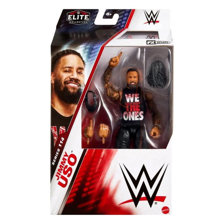 Jimmy Uso WWE Elite Collection Series 114 Wrestling Action Figure - Authentic Collectible for WWE Fans & Display Decor