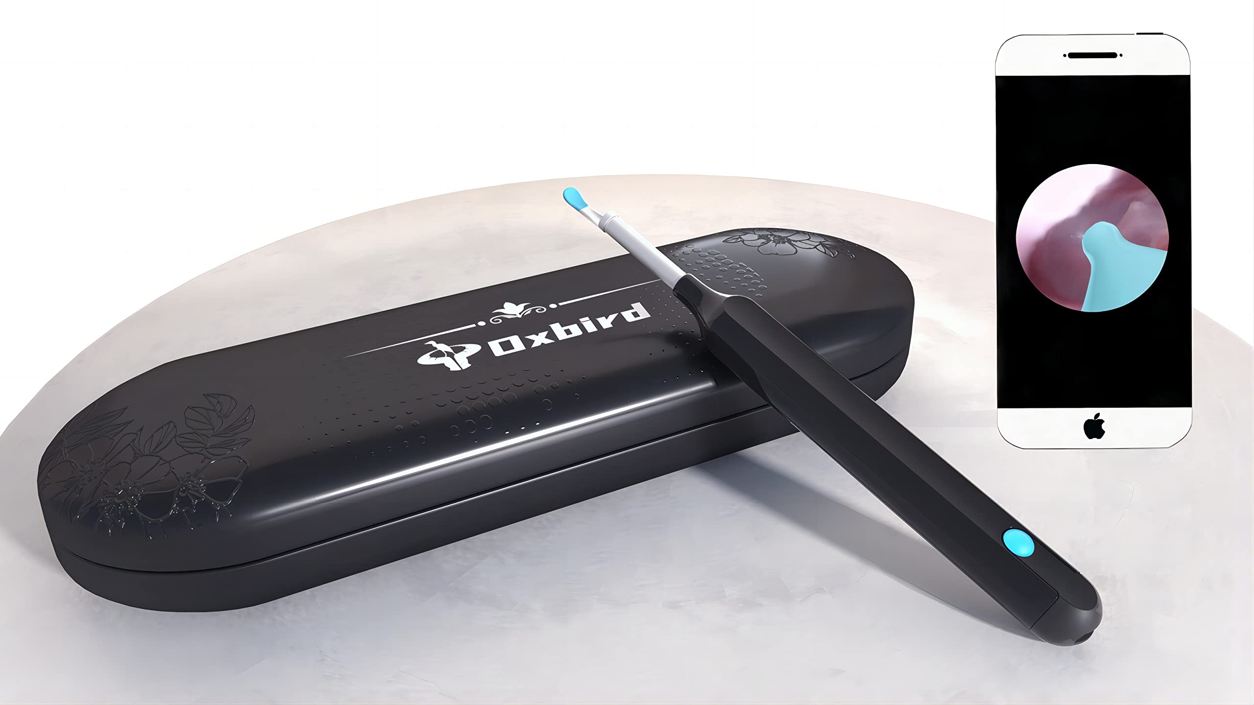 Oxbird HD Wireless Otoscope with Light - Ear Wax Camera & Removal Kit for Apple & Android - Perfect for Home Ear Cleaning, Kids & Adults - Ideal for Travel, First Aid & Family Health Care