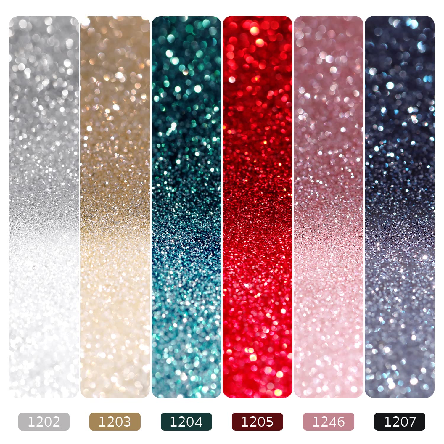 GAOY Reflective Glitter Gel Nail Polish Set - 6 Colors (Pink, Red, Silver, Holographic) UV LED Soak Off Polish Kit for Home DIY & Salon Manicure | Perfect for Parties, Weddings & Nail Art Designs