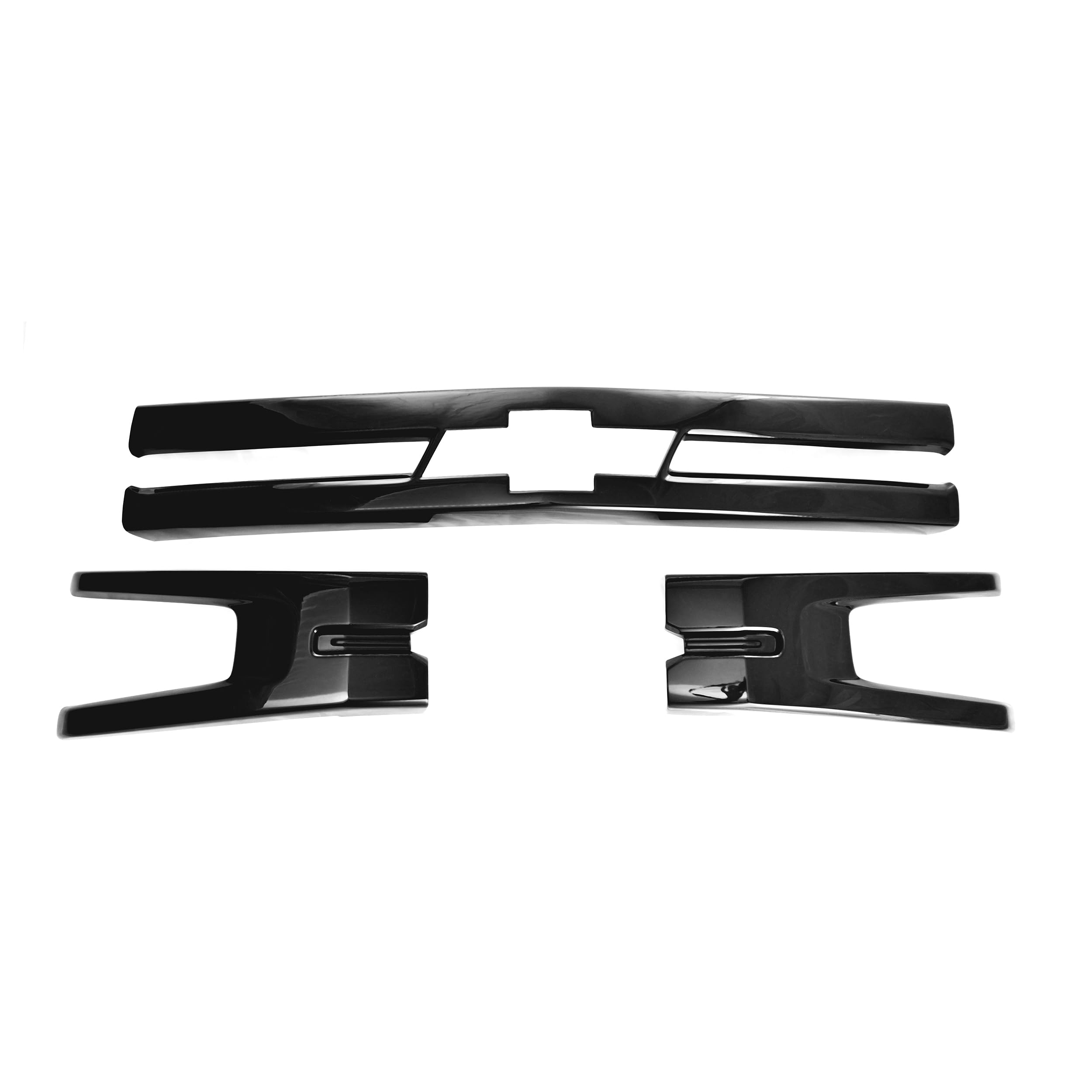 Gloss Black ABS Car Front Grille Cover Compatible with 2019-2021 Chevrolet Silverado 1500 LT/LTZ/RST/LT Trail Boss - Durable Trim Insert & Protective Overlay Guard for Enhanced Vehicle Style & Protection (ABS6560BLK) | Perfect for Off-Road Adventures & Custom Truck Upgrades
