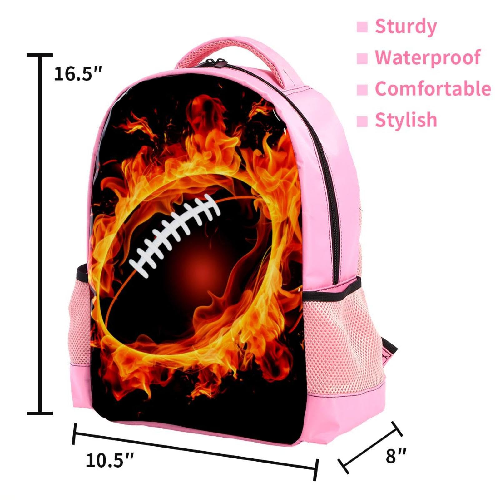Stylish Travel Backpack for Women & Men - Durable American Football Design Backpack for Work, Gym, Hiking & Outdoor Adventures