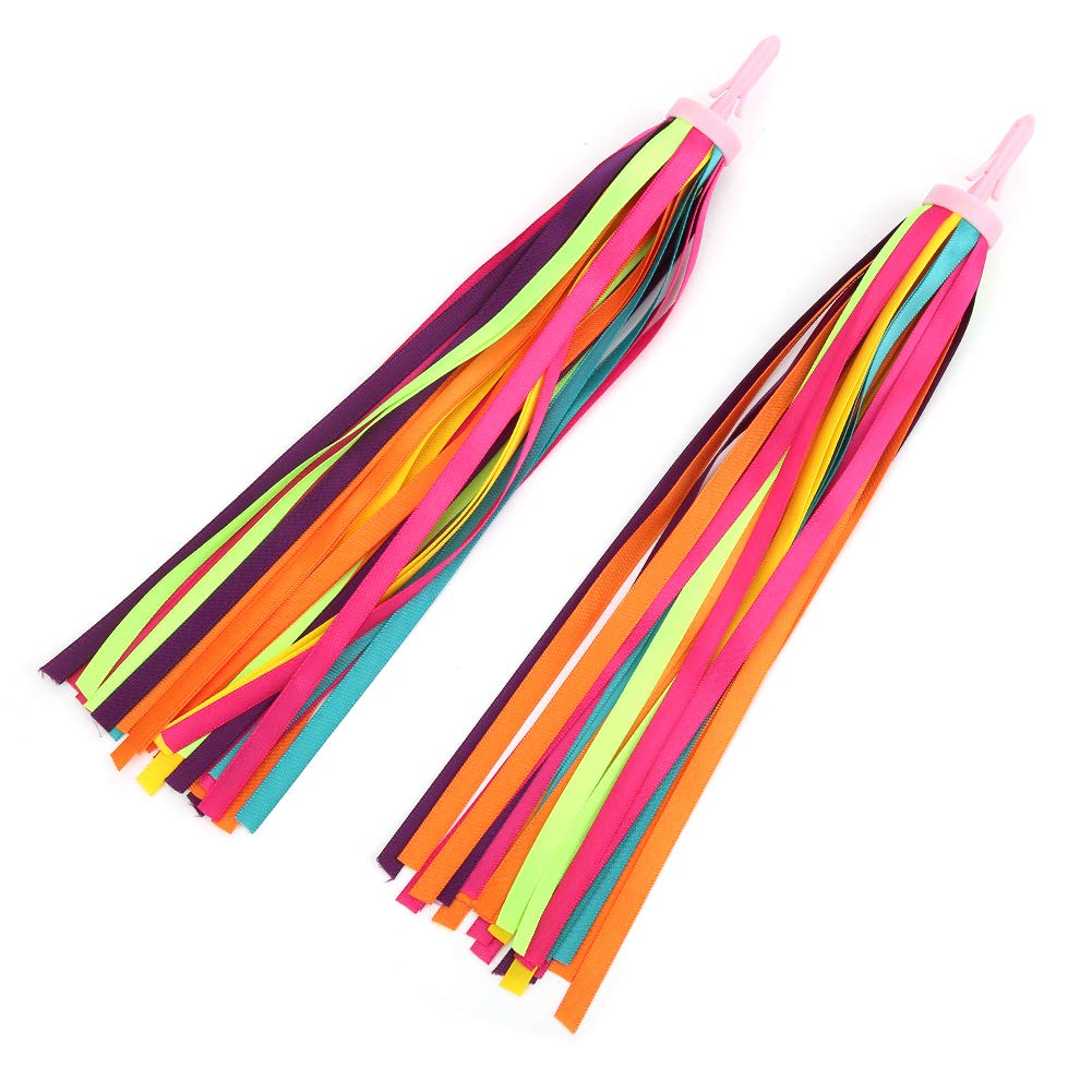 Colorful Bike Handlebar Tassels - Durable & Stylish Bicycle Streamer Decorations for Kids & Adults - Perfect for Birthday Parties, Parades & Cycling Events