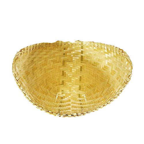 Large Bamboo Sticky Rice Steamer Basket - Natural Bamboo Cover for Cooking Rice, Dim Sum, Buns, Chicken & Fish - Perfect for Asian Cuisine, Kitchen & Restaurant Use