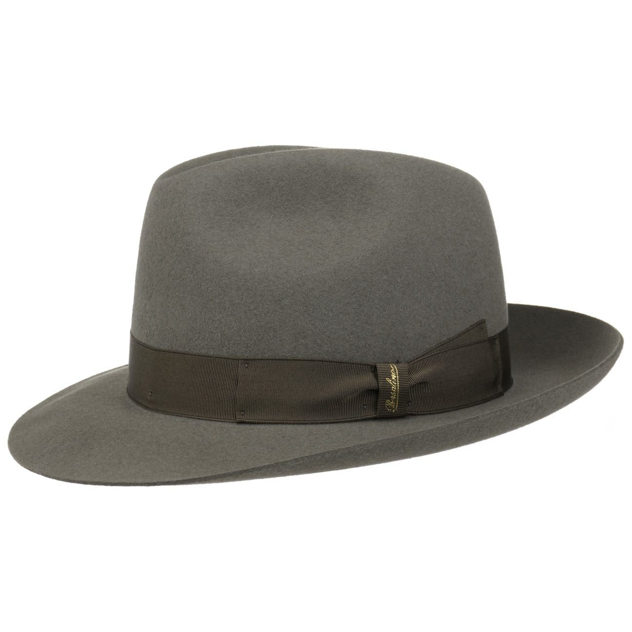 Borsalino Marengo Fur Felt Bogart Hat for Men - Classic Fedora Style for Outdoor, Travel & Formal Occasions