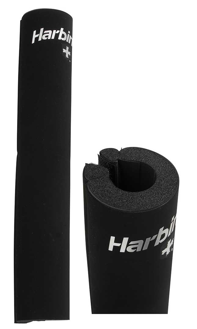 Harbinger 14-Inch Black Weightlifting Bar Pad for Squats & Bench Press - Comfortable Gym Accessory for Home & Commercial Workouts