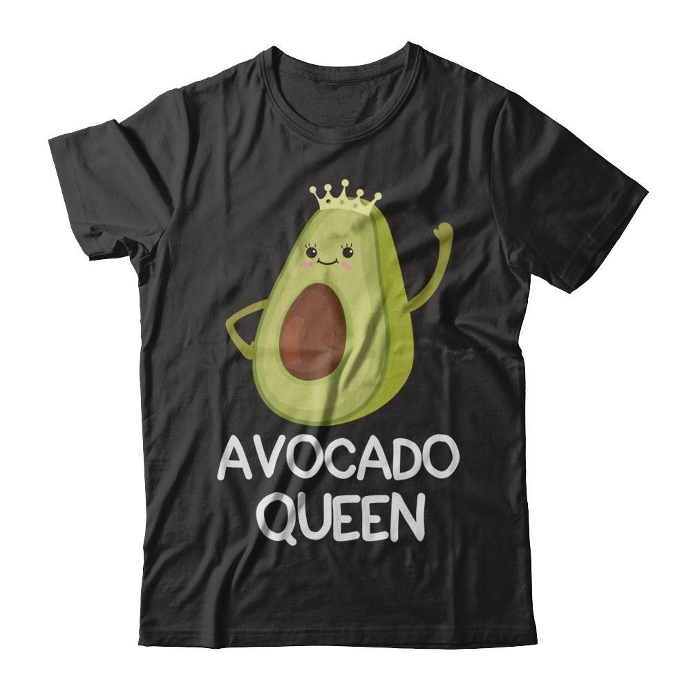 TeeAbelia Women's Avocado Queen Vegan T-Shirt - Eco-Friendly Casual Top for Plant-Based Lifestyle & Sustainable Fashion