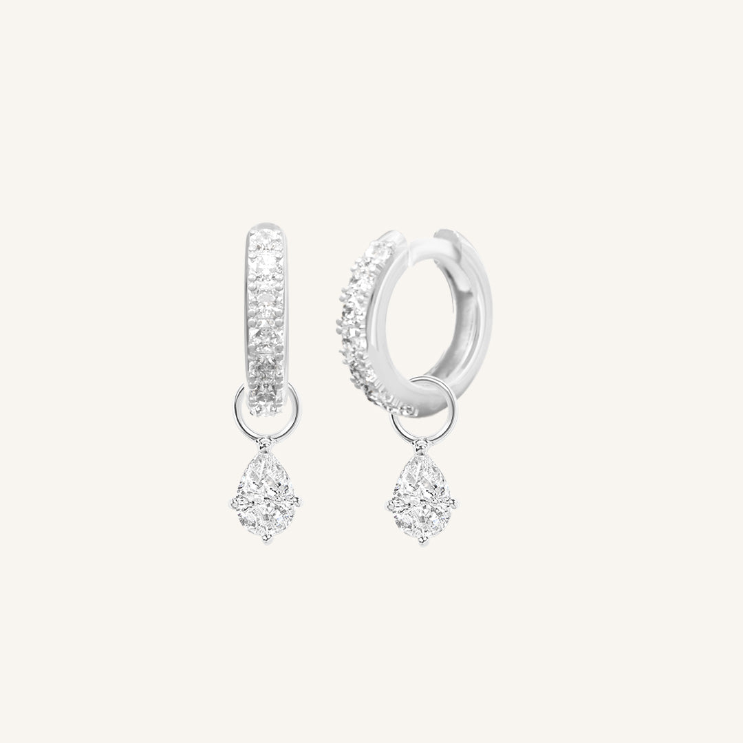 Axial Crystal Hoops - Elegant Rhinestone Earrings for Women, Dainty Sparkling Studs for Daily Wear & Special Occasions | Perfect Gift for Birthday, Anniversary & Party