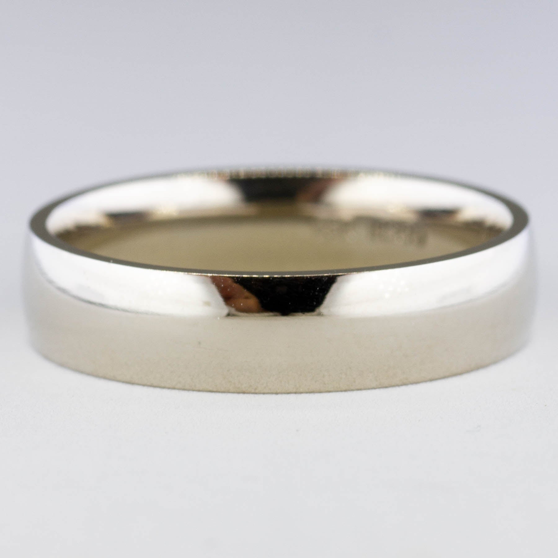 18k White Gold Band Ring - 5mm Wide, Elegant & Durable Wedding Band for Men & Women | Perfect for Engagements, Anniversaries & Everyday Wear