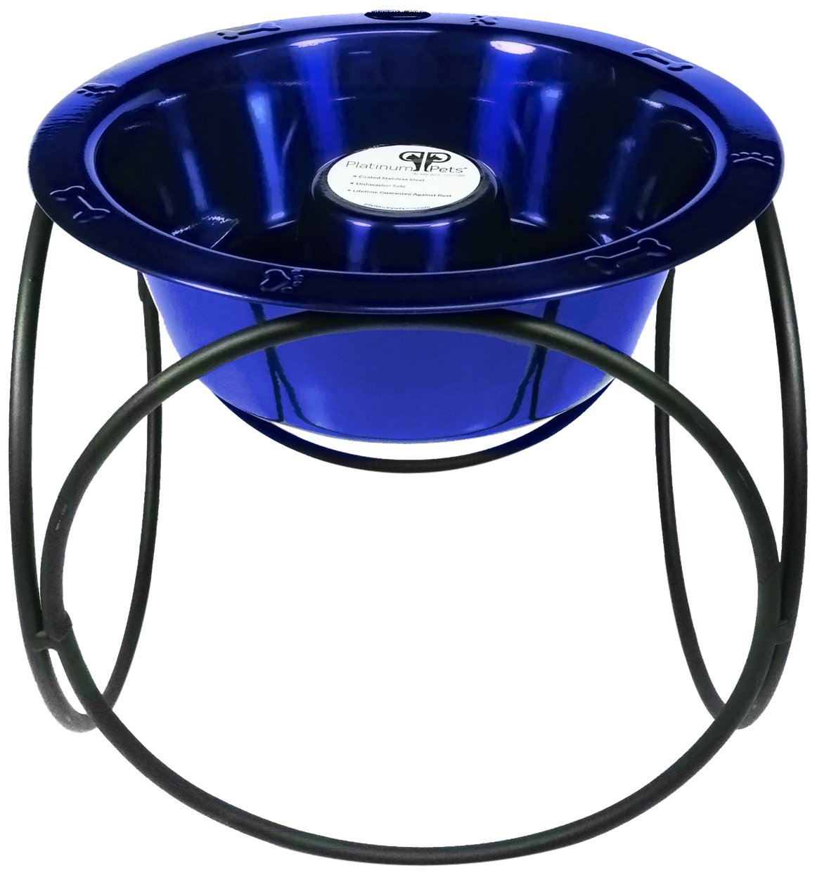 Platinum Pets Slow Feeder Dog Bowl - Stainless Steel, Non-Slip, Sapphire Blue - Perfect for Fast Eaters & Mealtime Enrichment | Great for Large/Small Dogs During Training or Portion Control