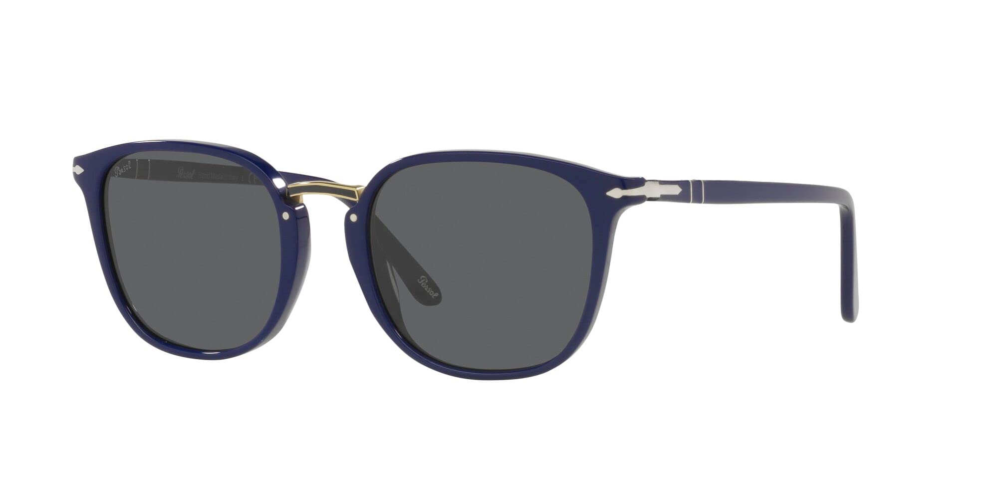 Persol PO3186S Round Polarized Sunglasses for Men & Women - UV Protection, Classic Vintage Style - Perfect for Driving, Travel & Outdoor Activities