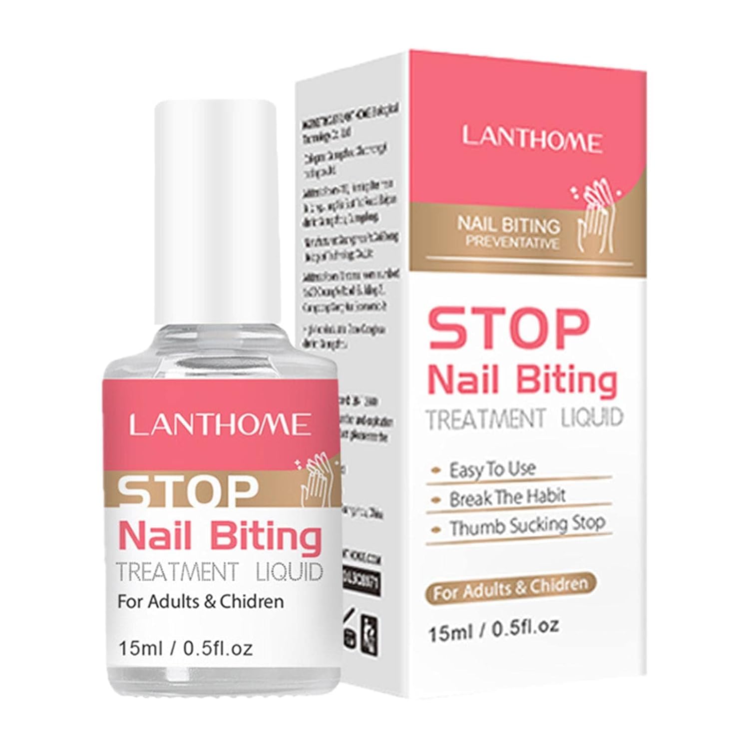 Boxania® Anti Nail Biting & Thumb Sucking Solution - Moisturizing Nail Care Treatment for Kids, Toddlers & Adults (1 Pack) - Stop Bad Habits & Promote Healthy Nails at Home, School or Work
